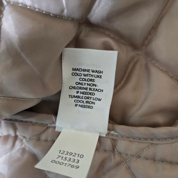 J. Jill Sleeveless Puffer Vest Women Size XS Cream Pockets Fall Neutral Preppy - Picture 10 of 10